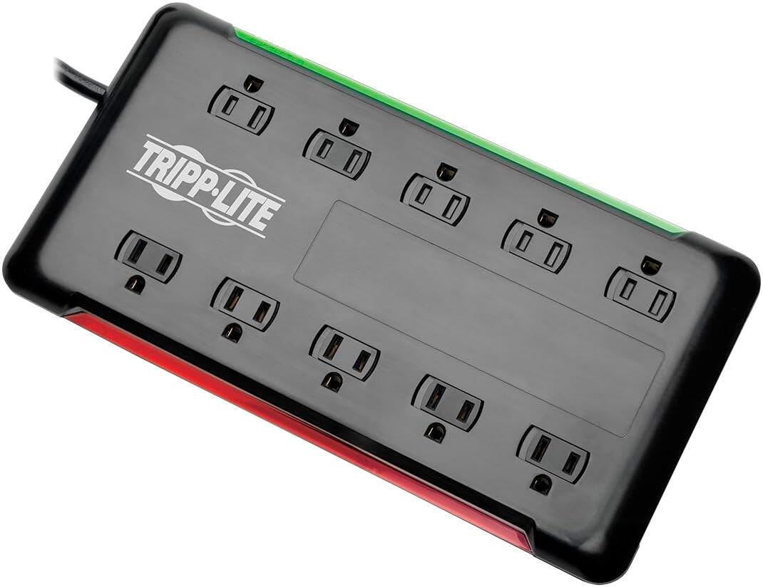 Tripp Lite 10-Outlet Surge Protector Power Strip 6 Foot Cord, 2880 Joules, Black 2136080